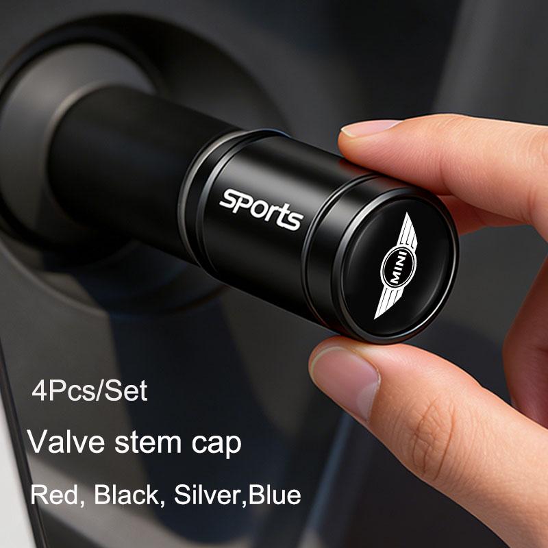 4Pcs Metal Bolt-in Wheel Tire Valve Caps Car Emblem Dust Accessories For BMW Mini Works Cooper F54 F55 F56 F57 F60 R50 R52 R53