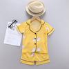 Pijamas Ni?os Baby Kids Boys Girls Cartoon Piggy Print Outfits Set Short Sleeve Blouse Tops+Shorts Sleepwear Pajamas