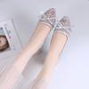 Fashion Summer Casual Fashion Pointed Toe Low Heel Solid Color Comfortable Non-slip Wear-resistant Simple Bow Women's Shoes