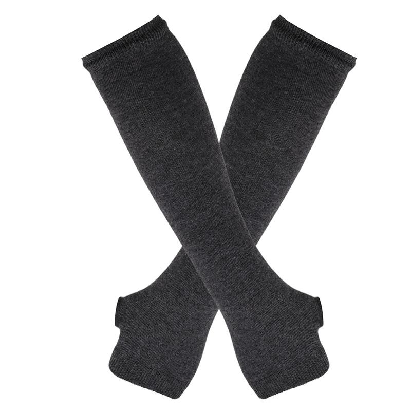 Fashion Women Striped Elbow Gloves Y2K Warmer Knitted Long Fingerless Gloves Christmas Gifts Classic Black And White Wristband