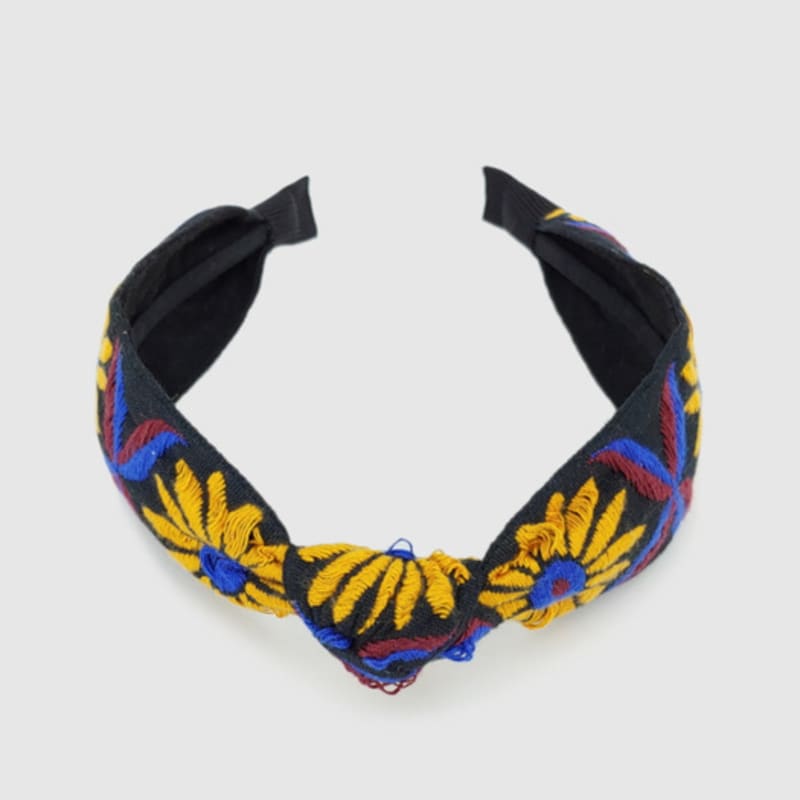 LALA Ethnic Flower Imported Hairband - Violet