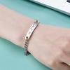 1pc Love Sweet Gift Stainless Steel Black/Rose Gold Color  Lovers Couple Crystal Bracelet Bangles for Man Woman