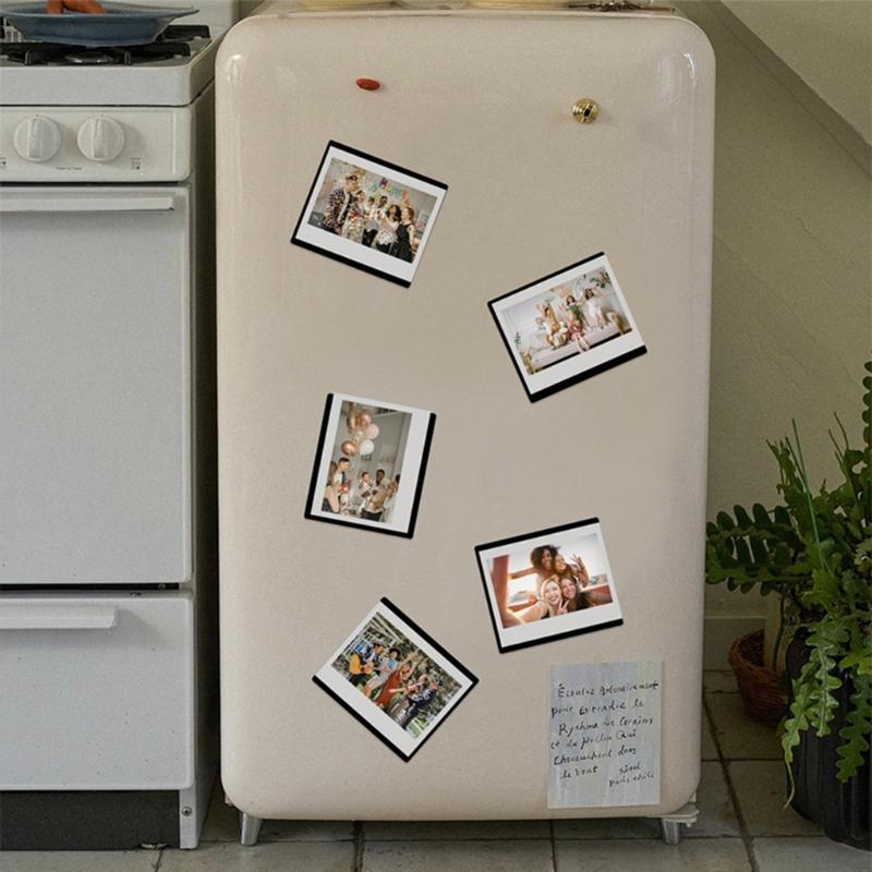 Zestaw 5 magnetycznych ramek do zdjęć, pustych wkładek do zdjęć, magnesów na lodówkę, kieszonek na zdjęcia, personalizuj i eksponuj swoje zdjęcia