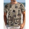 Casual Bus Graphic Beach T Shirts Fashion Summer Short Sleeve Mens Crew Neck 3D Printed T-shirts Loose Vacation Holiday Tees