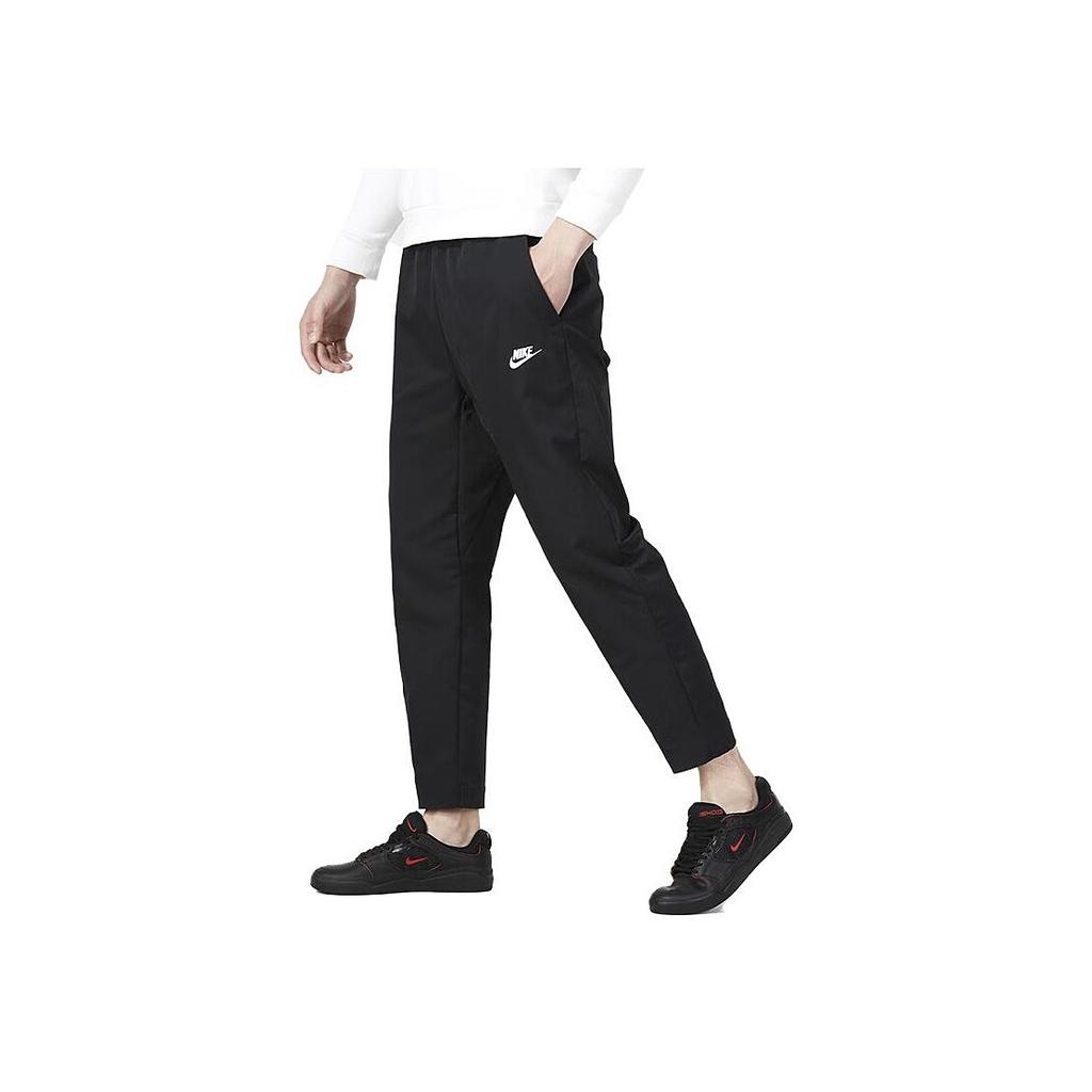 Nike Solid Color Cuffed Breathable Casual Pants Men Bottoms Black DX0625-010