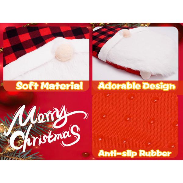 Christmas Santa Gnome Toilet Cover Set Festive Bathroom Decor Home Gift New Year Accessories