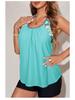European & American Women's Plus Size Printed Split Vest Swimsuit