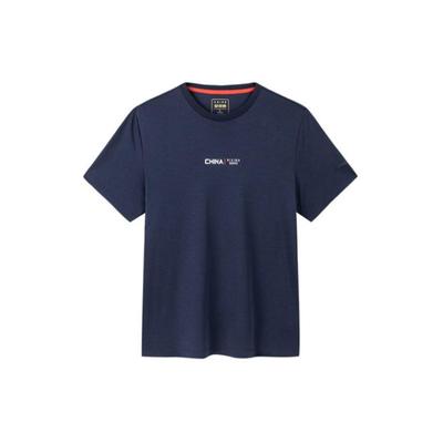 Training Series Letter Round Neck Moisture Wicking Pullover Short Sleeve T-Shirt Men Tops Midnight-Blue 152427160-3