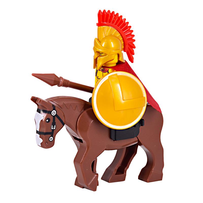 Medieval Figures Middle Ages Rome Warrior Golden Knight Horse Hawk Castle King Dragon Knights Building Blocks BricksToys gifts