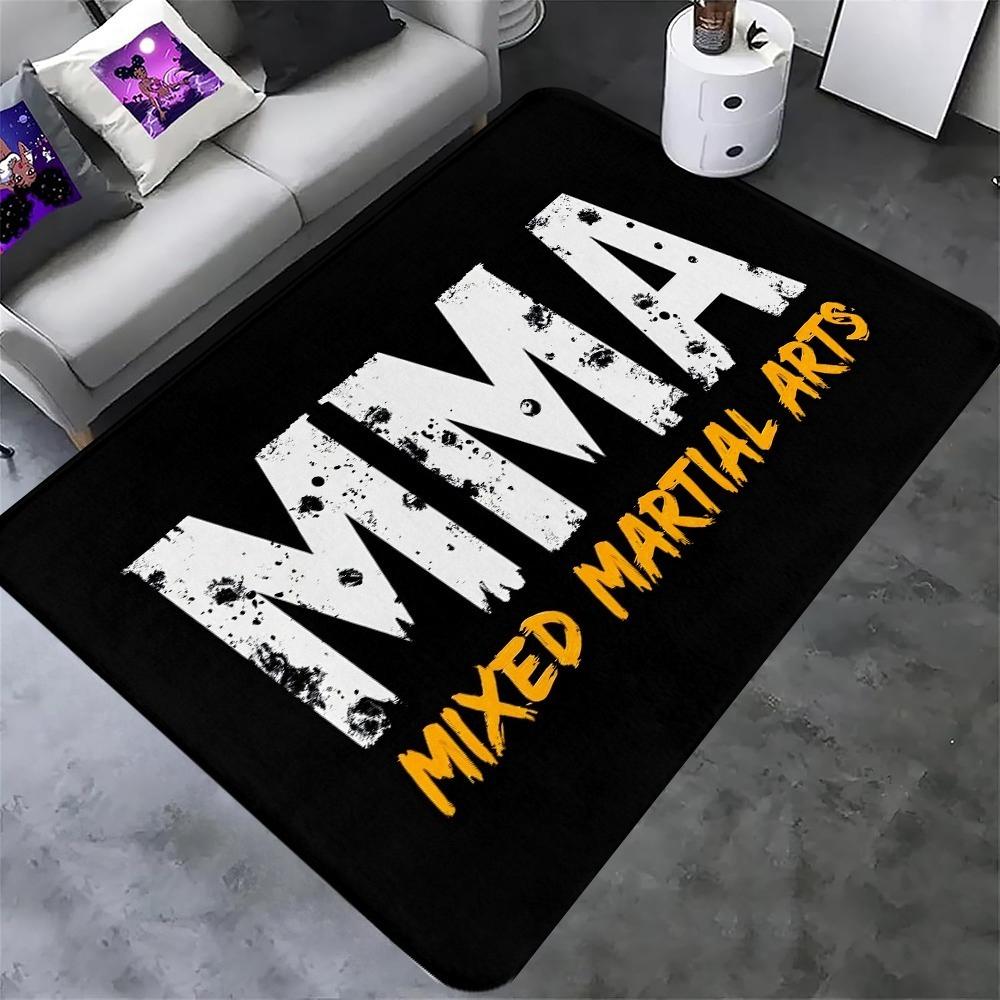 

MMA Theme Thick Floor Mat, Bold Sports Design Non-Slip Area Rug, Durable Decorative Mat for Gym and Home 40x60cm