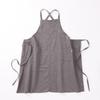 Cotton Linen Herringbone Apron [HaTaKaKe] (Black)