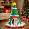 Autumn/Winter Warm Cat Bed Christmas Three-dimensional Hat Styling Beds and Furniture Cat's House Pet Nest Tent Pet Accessories