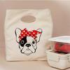 French Bulldog Print Portable Lunch Bag New Thermal Insulated Box Tote Cooler Handbag Bento Pouch Dinner School Food Storage Bag