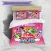 3pcs Custom Name Catch! Teenieping Bedding Set Duvet Cover Closure Includes 1 Duvet Cover & 2 Pillowcases for All Seasons Bedroom Decor