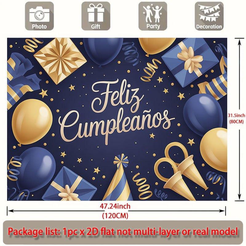 Party Backdrop Flat Feliz Cumpleaos Events Wedding Coming Ceremony Four Season Event Photo Background Front Door Decor Celebrations