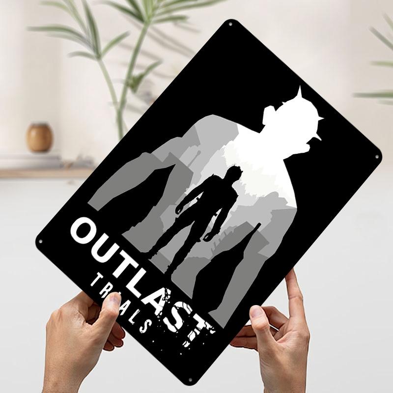

The Outlast Trials Game Poster Customized Wall Art Vintage Metal Signs Retro Tin Plaque for Man Cave Mancave Decoration Room 7.9x11.8In(20x30cm)