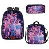 Stranger Things Schoolbag, Pencil Bag, Meal Bag To Map Z Three-Piece Large-Capacity Backpack Colorful