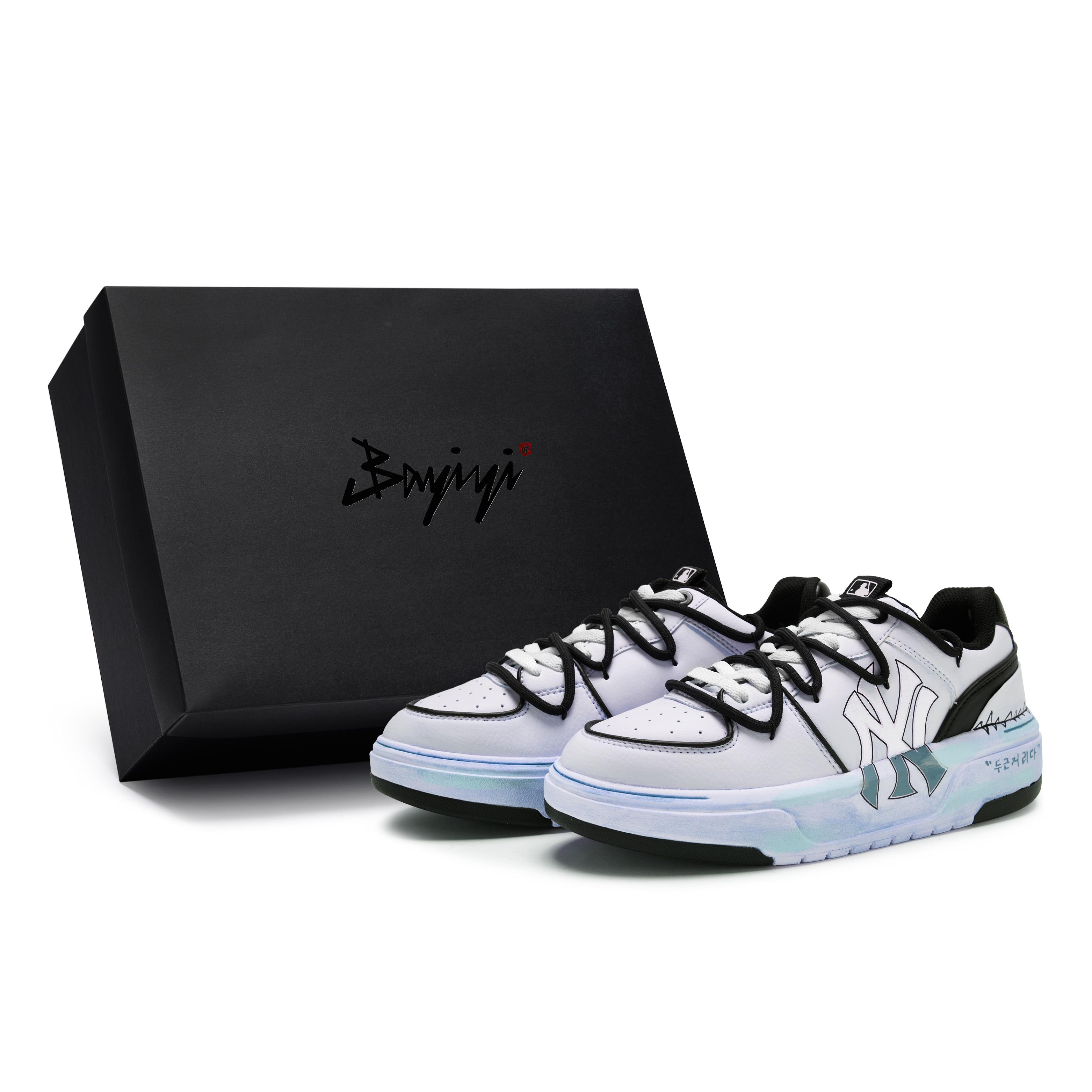 

MLB Chunky Liner Skateboard Shoes Unisex Low top Black/Blue 3ASXCA12N-50WHS(Team80-BOX) 45