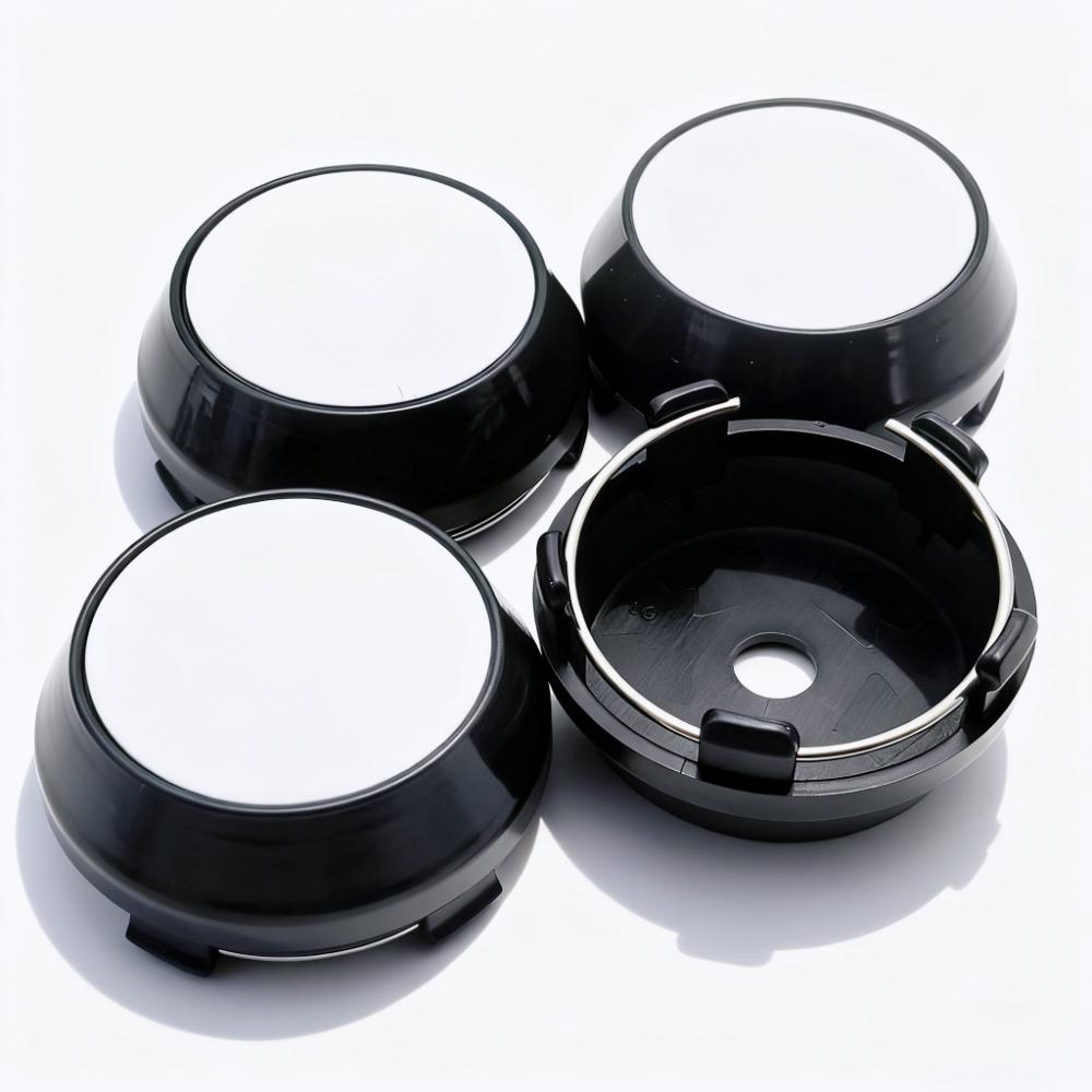 

4pcs No Logo White Emblem Badge Car Wheel Center Caps 60MM 56MM Wheels Hub High Cap Rim Hubcaps Dust Cover Replace Accessories No Logo Badge&4pcs High Caps