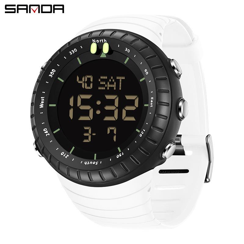 Sanda Men's Large Display Waterproof Sport Watch