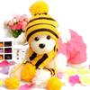 6Pcs/Set Cosplay Dressing Up Stripe Knitted Puppy Costume Pet Warm Hat Scarf Dog Socks Cat Clothes