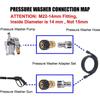 High-Pressure Washer Accessories: Water Gun Hose Adapter with 3/8" Quick Connect Fitting, Explosion-Proof Design