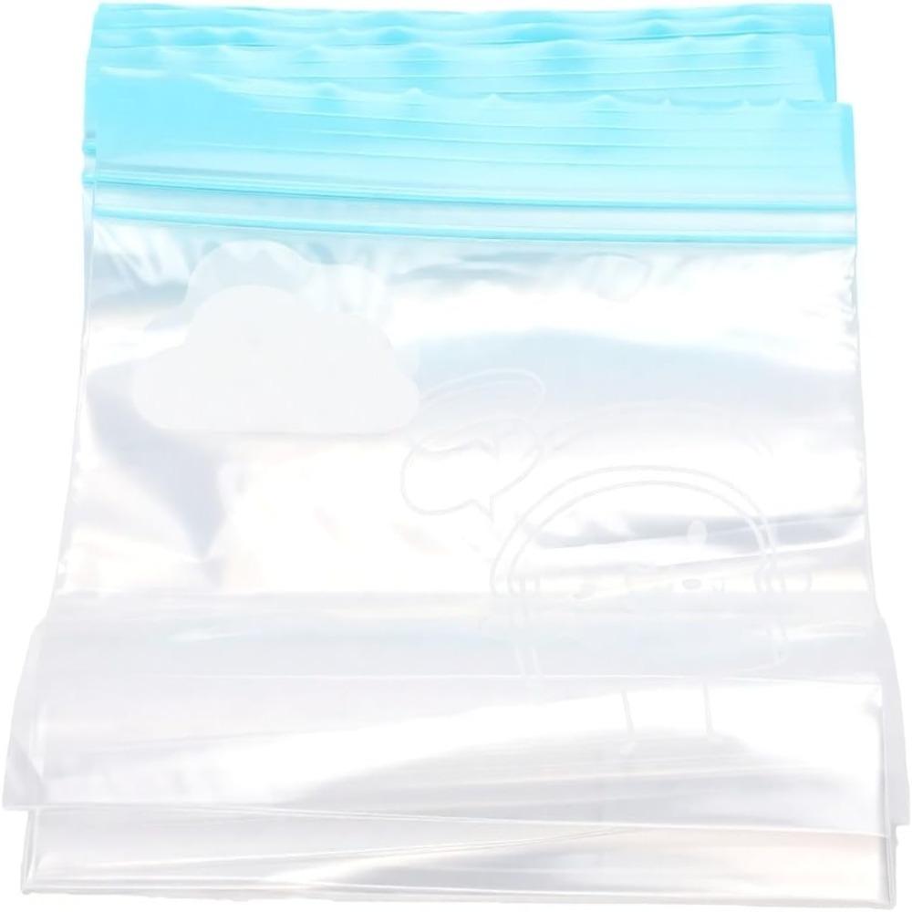 30PCS PE Reusable Freezer Bags Triple Seal Plastic Organization Bags Zipper Seal Bags For Leftovers