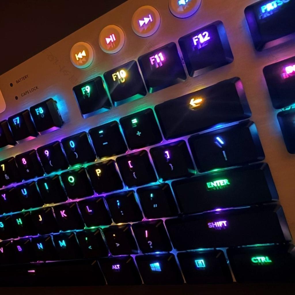Vhodné pro mechanickou klávesnici Logitech G913 G913TKL G915 G813 G815, klávesy, US a evropské verze, průhledné klávesy
