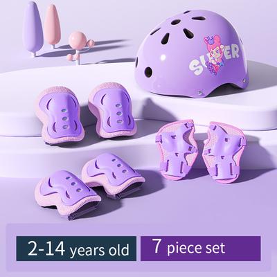 ציוד מגן לילדים קסדת מרפקי ברכיים לילדות בגילאי 3 4 5 6 7 8 9 10 11 ילד בן 12 מתאים להחלקה על גלגיליות וסקי