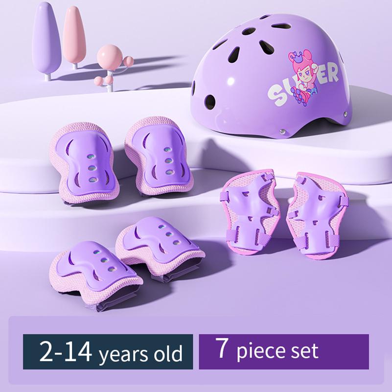 Child protective equipment helmet elbow knee pads for girls aged 3 4 5 6 7 8 9 10 11 12 year boy Suitable for roller skating and skiing