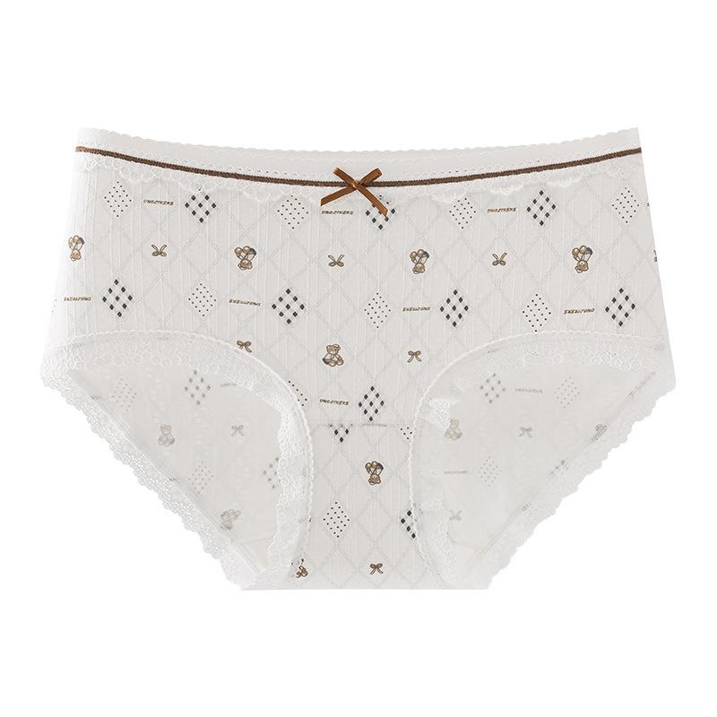 

Девочка Лето Милый Сладкий Медведь Без Следов Дышащие 7A Антибактериальные Трусы-Слипы Средней Посадки L чёрный