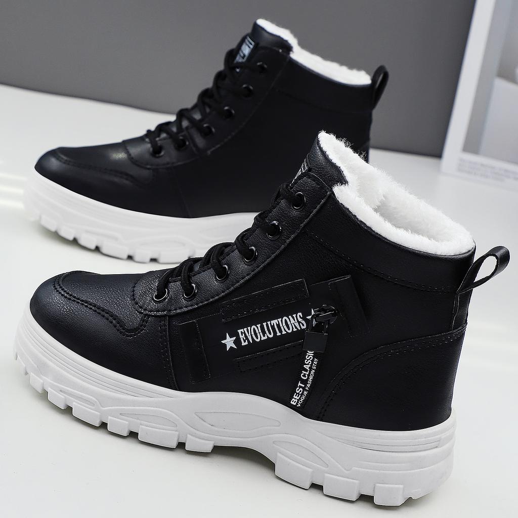 Warm Comfortable Women's Winter Snow Boots with Side Zipper and Fleece Lining Waterproof Shoes