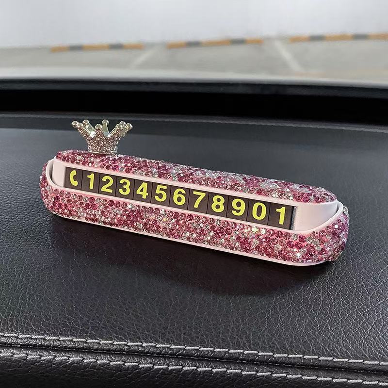 Car Temporary Parking Card Phone Number Card Plate Telephone Number Stop Luminous Parking Aid Garage Car Interior