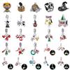 Neues Kupfer Halloween Weihnachten Anhänger Nachtlicht Charms Perlen Set Passend für Original Armband Zubehör Diy Damenschmuck