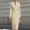 Long Sleeve Plus Size Vintage New In Dresses for Women Casual Spring Autumn Pencil Party Dress