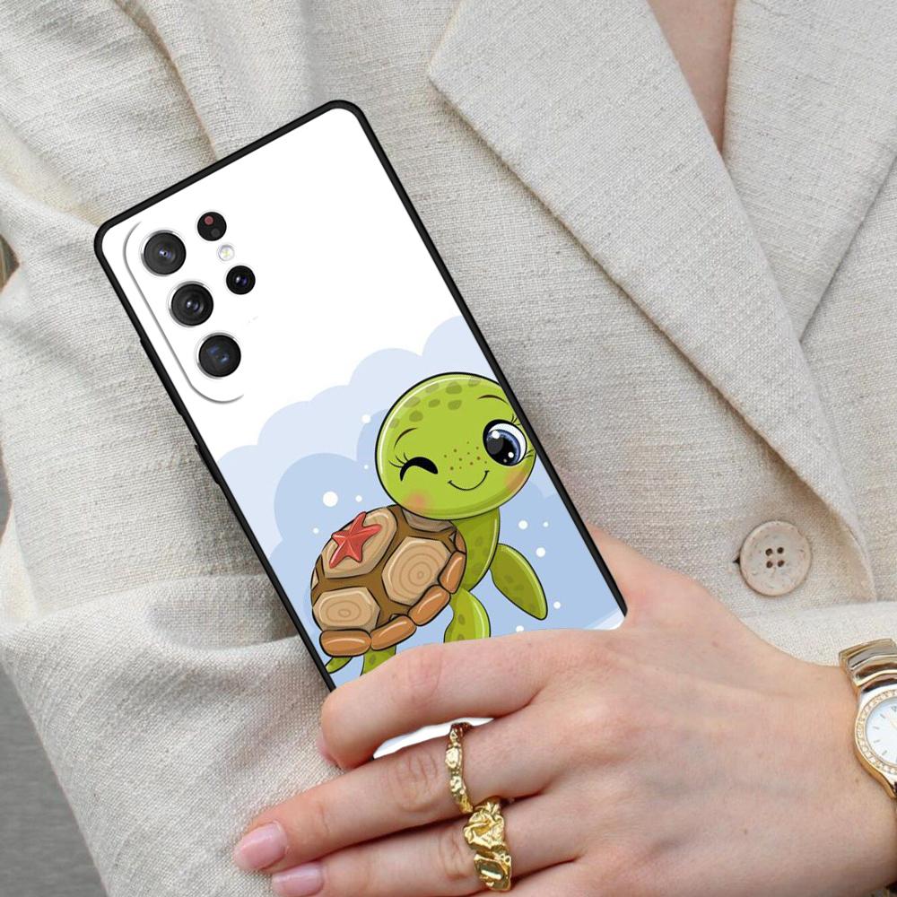 Cartoon Turtle Cell Phone Case for Samsung Galaxy S26 Ultra S25 S24 S23 S22 S21 S20 Note10 Cover