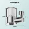 Anti-splash Kitchen Faucet Nozzle Water Saving 2-Mode Adjustable Sprayer Nozzle Tap Spray 720°Rotation Water Outlet Taps