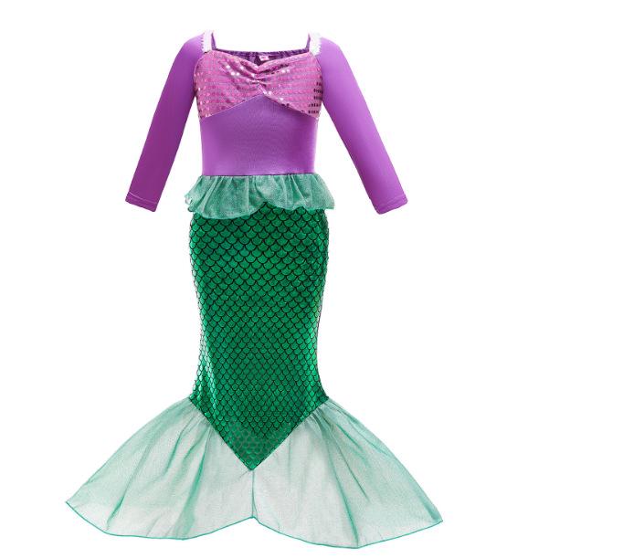 Little Girl s Ariel Mermaid Princess Ball Gown 130 cm