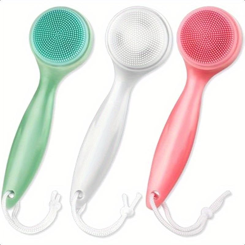 Cleansing Brush Face Scrubber Exfoliating Skin Care Tools Manual Facial Cleaner Silica Gel Massage Body