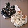 Mädchensandalen 2026 Sommer Neu Mode für kleine Mädchen Prinzessinnenschuhe Baby Blumenfee Stil Weiche Sohle Perlen Schuhe
