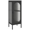 VidaXL Buffet noir 40x35x105 cm verre et acier 352999