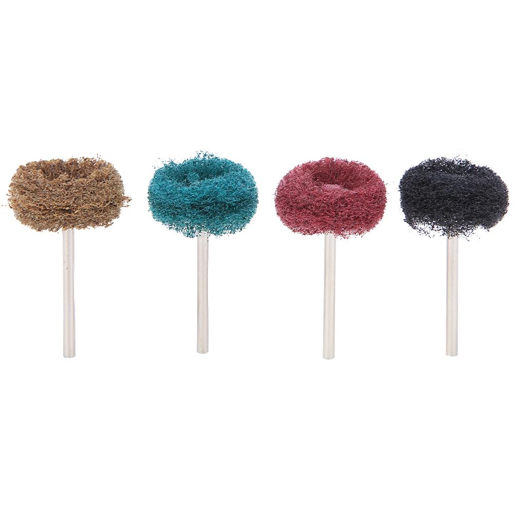 40Pcs Shank Brushed Abrasive Wheel Buffing Polishing Wheel Set for Rotary Tool