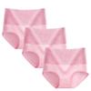 Set of 3 High-Waisted Women's Jacquard Panties - Sexy, Postpartum Abdomen Control, Hip Lift Design.