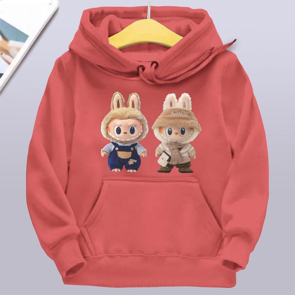 Children's Hoodie New Trendy Labubu Kids Cute Cartoon Print Casual Daily Hoodie 100-160cm Boys Girls
