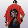 Fashionable Men's T-shirt, Anime Girl 3D Printed Short Sleeved, Street Trend Hip-hop Oversized Harajuku Men's Clothing Top