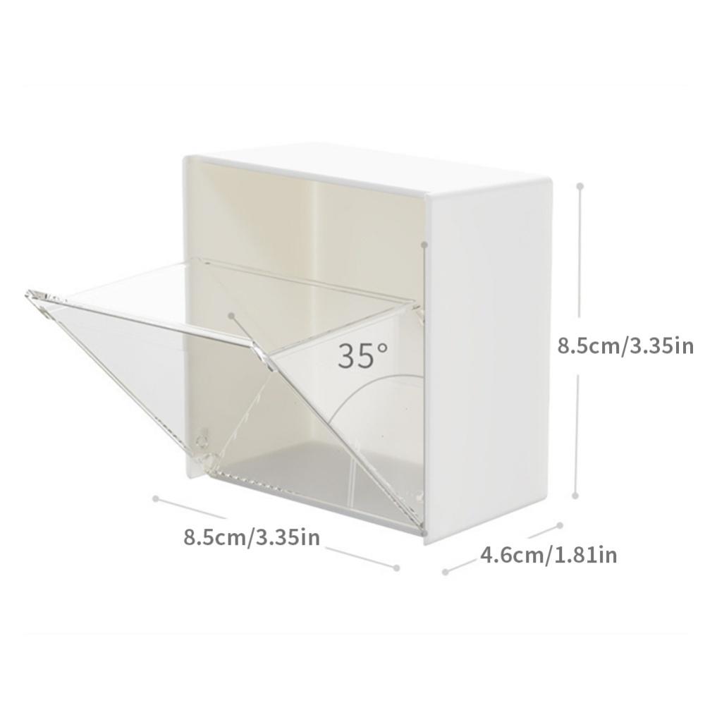 

Органайзер для ванной комнаты, настенный держатель для ватных дисков, органайзер для косметики, пластиковый контейнер для хранения тампонов, ювелирных изделий белый