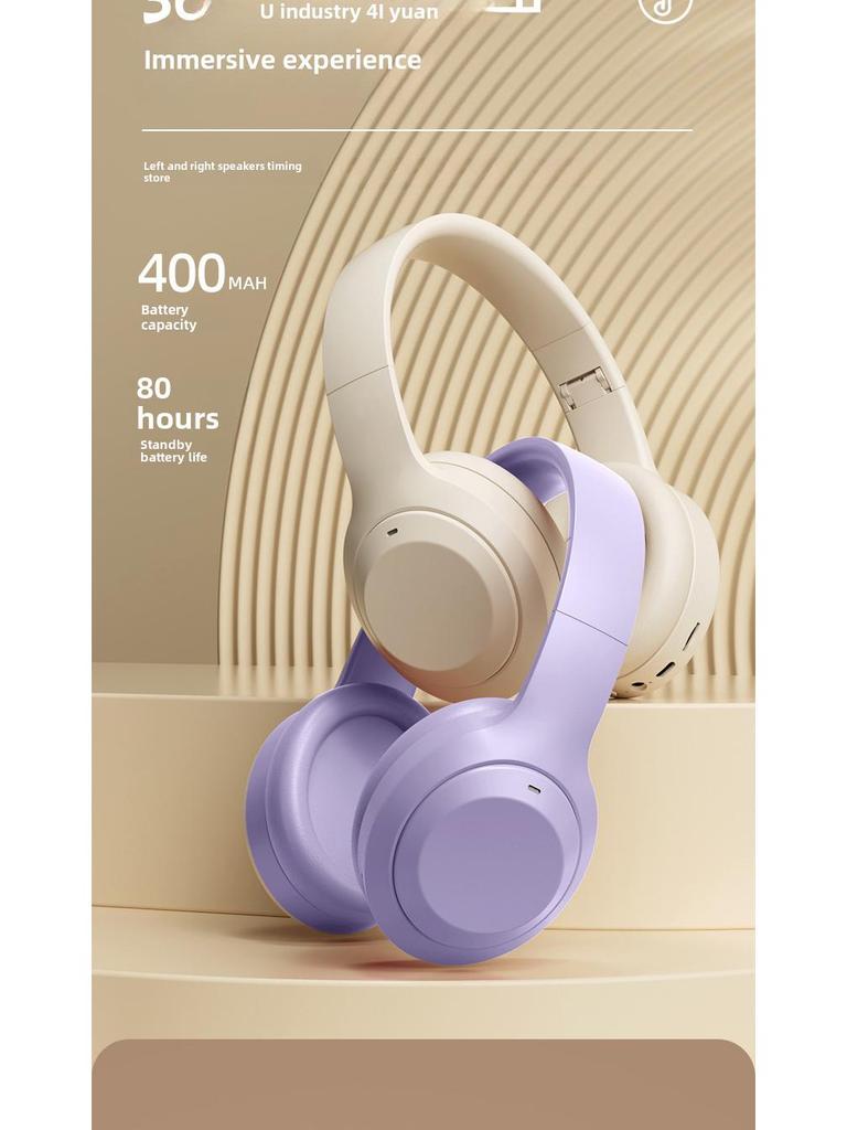 M5 Wireless Bluetooth Headset: Stereo Foldable Head-Mounted Headphones with Card Slot Gift