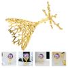 Hollow Crystal Ball Stand Alloy Metal Desktop Display Base for Sphere Decorative Centerpiece Home Office Living Room Bedroom