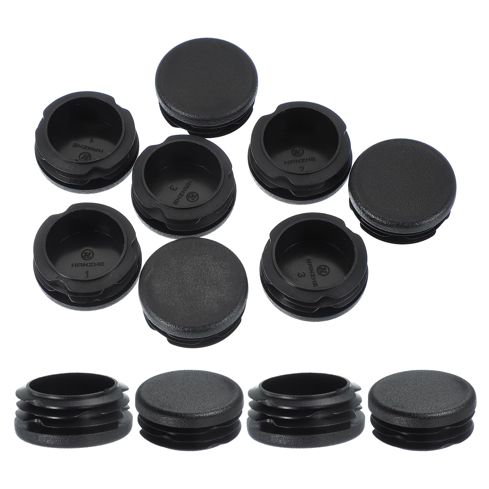 

PATIKIL 1-1/2 Пластиковые заглушки для торцов труб, 10 штук Круглые вставные заглушки для ножек стульев, столов, книжных полок и садовой мебели из круглых железных труб, Черные