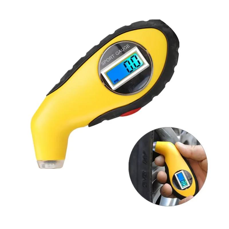 

For Car/Auto/Bike/Truck Instant Read Tire Pressure Gauge LCD Digital PSI Meter Portable Air Compressor Tool жовтий